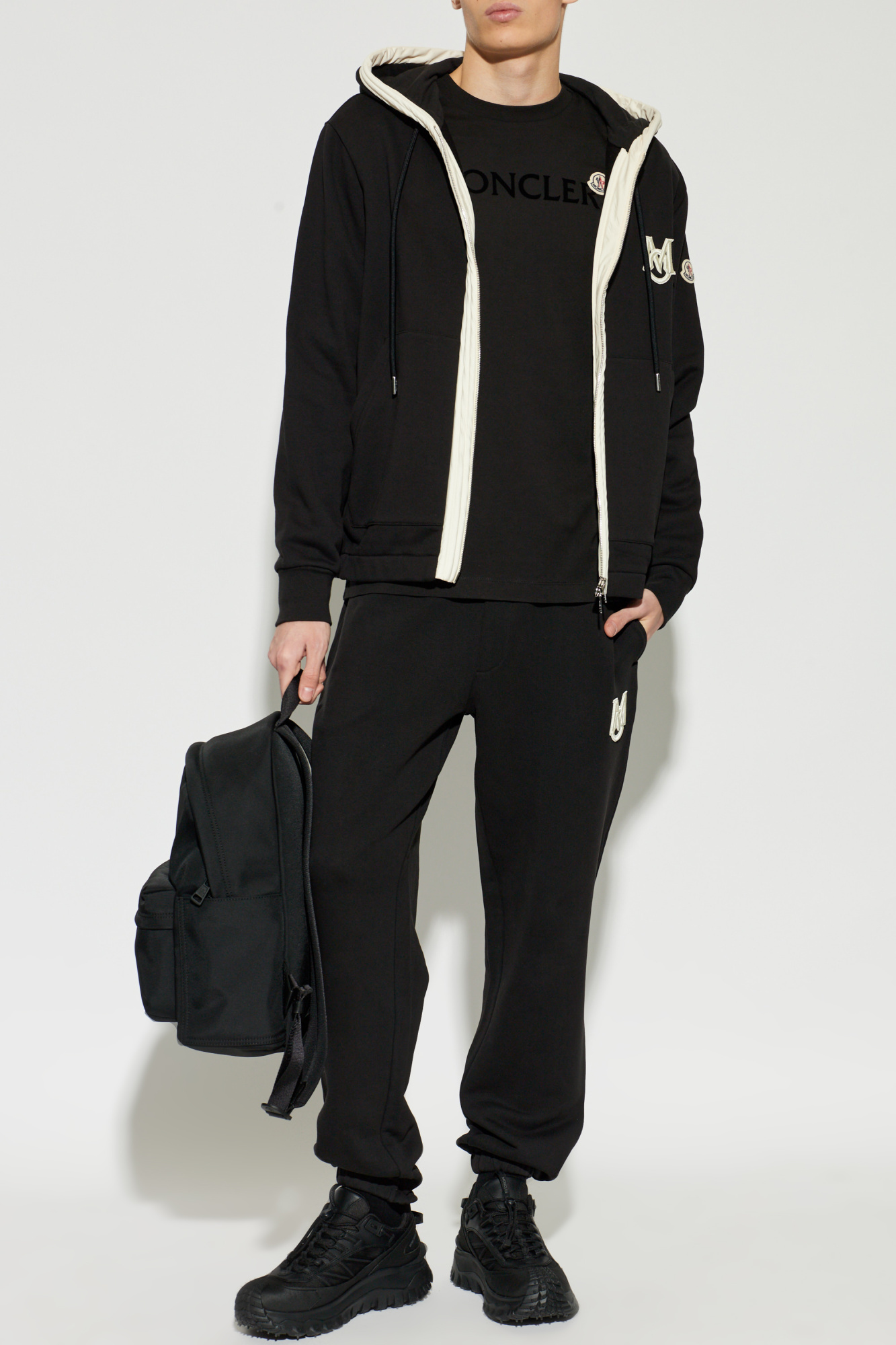 Preto T-shirt de manga comprida Moncler - Vitkac Brazil